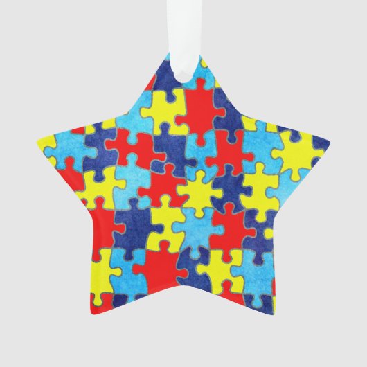 Autism Awareness-Puzzle door Shirley Taylor Ornament (voorkant)