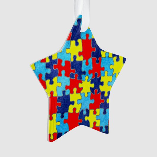 Autism Awareness-Puzzle door Shirley Taylor Ornament (voorkant)