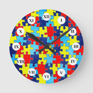 Autism Awareness-Puzzle door Shirley Taylor Ronde Klok