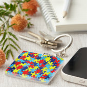 Autism Awareness-Puzzle door Shirley Taylor Sleutelhanger (Voorkant Rechts)
