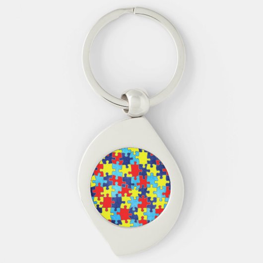 Autism Awareness-Puzzle door Shirley Taylor Sleutelhanger (Voorkant)