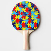 Autism Awareness-Puzzle door Shirley Taylor Tafeltennisbatje (Achterkant)