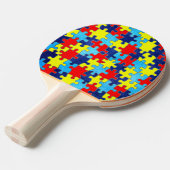 Autism Awareness-Puzzle door Shirley Taylor Tafeltennisbatje (Voorkant Gekanteld)