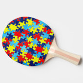 Autism Awareness-Puzzle door Shirley Taylor Tafeltennisbatje (Zijkant)