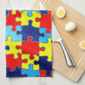 Autism Awareness-Puzzle door Shirley Taylor Theedoek (Quarter Fold)