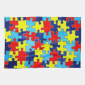 Autism Awareness-Puzzle door Shirley Taylor Theedoek (Horizontaal)