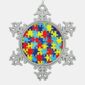 Autism Awareness-Puzzle door Shirley Taylor Tin Sneeuwvlok Ornament (Voorkant)