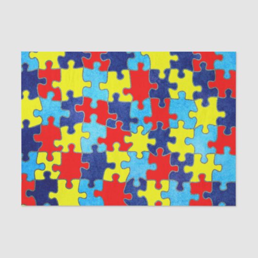 Autism Awareness-Puzzle door Shirley Taylor Tissuepapier (Voorkant)
