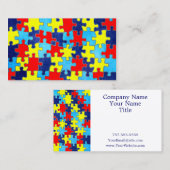 Autism Awareness-Puzzle door Shirley Taylor Visitekaartje (Voorkant / Achterkant)