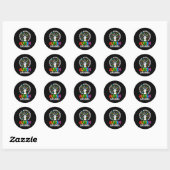 Autism Awareness Puzzle Heart Suprt Men Women  Ronde Sticker (Vel)
