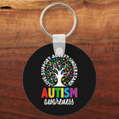 Autism Awareness Puzzle Heart Suprt Men Women  Sleutelhanger (Voorkant)