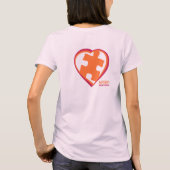 Autism Awareness Puzzle in Heart (PO) T-shirt (Achterkant)