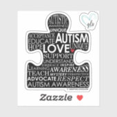 Autism Awareness Puzzle Piece © GraphicLoveShop Sticker (Vel)