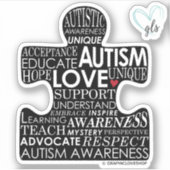Autism Awareness Puzzle Piece © GraphicLoveShop Sticker (Voorkant)