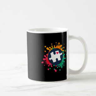 Autism Awareness Puzzle Piece Love Autistic Suppor Koffiemok