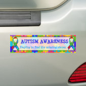 Autism Awareness Puzzle Piecks Bumpersticker (Op auto)