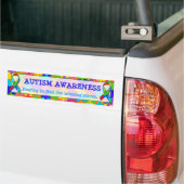 Autism Awareness Puzzle Piecks Bumpersticker (Op Truck)