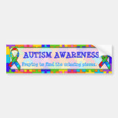 Autism Awareness Puzzle Piecks Bumpersticker (Voorkant)