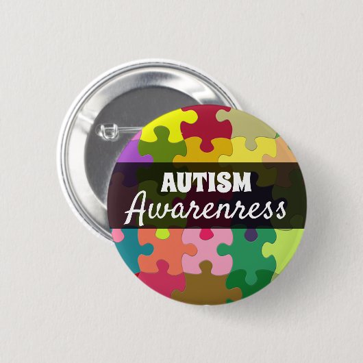 Autism Awareness Puzzle Piecks Button (Voorkant /achterkant)