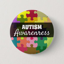 Autism Awareness Puzzle Piecks Button