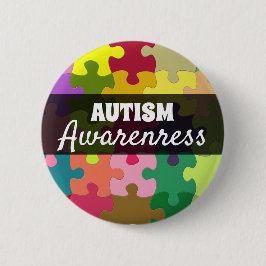 Autism Awareness Puzzle Piecks Button