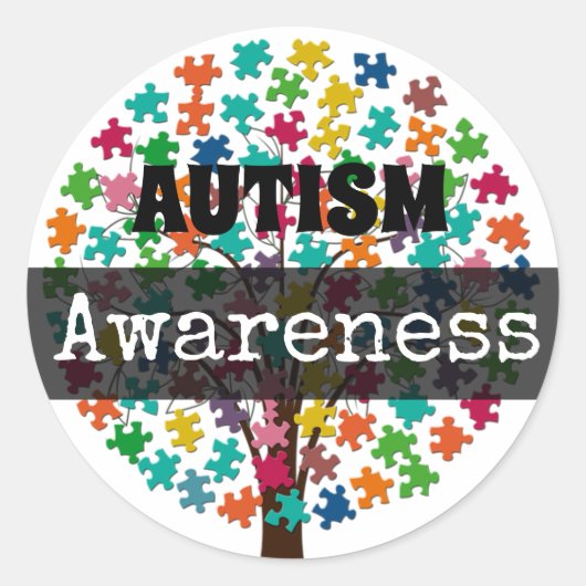 AUTISM Awareness Puzzle stuks Tree Stickers (Voorkant)