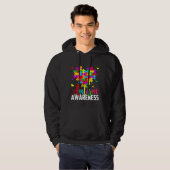 Autism Awareness Puzzle Tie Dye Support Love Boys Hoodie (Voorkant volledig)