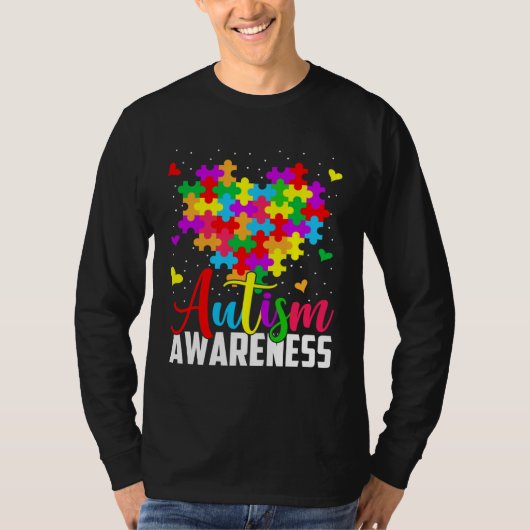 Autism Awareness Puzzle Tie Dye Support Love Boys  T-shirt (Voorkant)