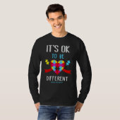 Autism Awareness Quote It's Ok To Be Different T-shirt (Voorkant volledig)