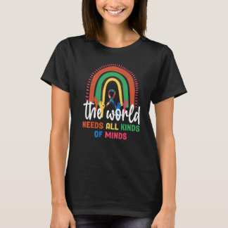 Autism Awareness Rainbow All Kinds Of Minds Autist T-shirt