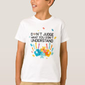 Autism Awareness Recht Autism Mam Autism Dad niet T-shirt (Voorkant)