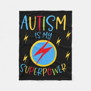 Autism Awareness Ribbon Boys Girls Kinder is My Su Fleece Deken