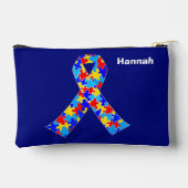 Autism Awareness Ribbon Personalised Blue Etui (Achterkant)