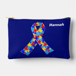 Autism Awareness Ribbon Personalised Blue Etui