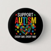 Autism awareness ronde button 5,7 cm (Voorkant)
