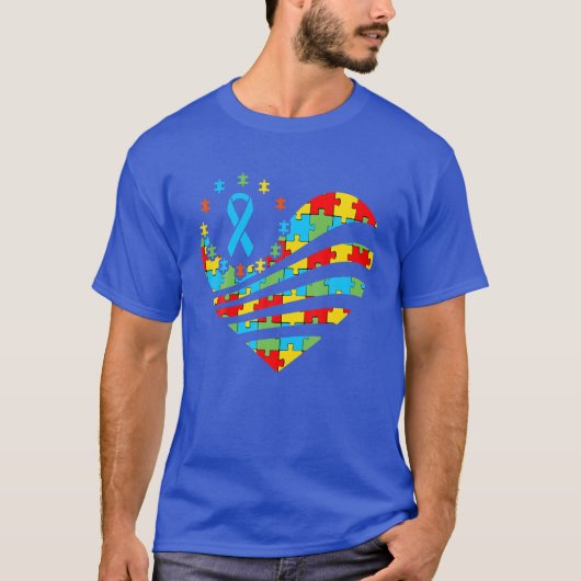 Autism Awareness S Heart Support Autistic Kindness T-shirt (Voorkant)