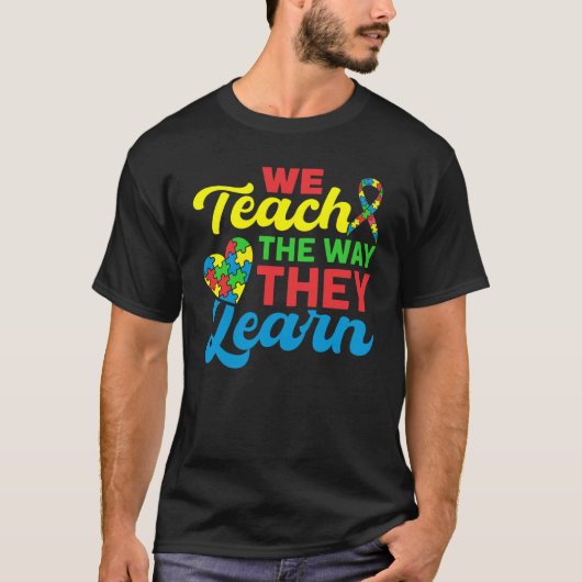 Autism Awareness School Teaching Proud Autism Teac T-shirt (Voorkant)