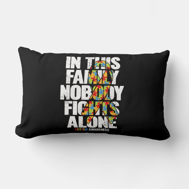 Autism Awareness Shirt Family Support Ma Autism A Kussen (Voorkant)