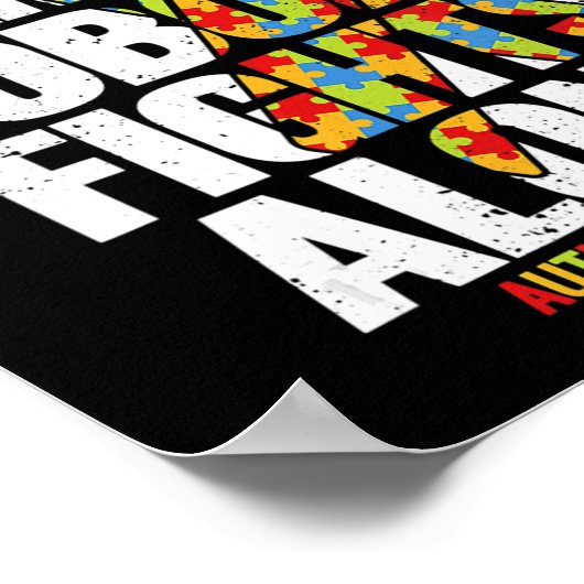 Autism Awareness Shirt Family Support Ma Autism A Poster (Hoek)