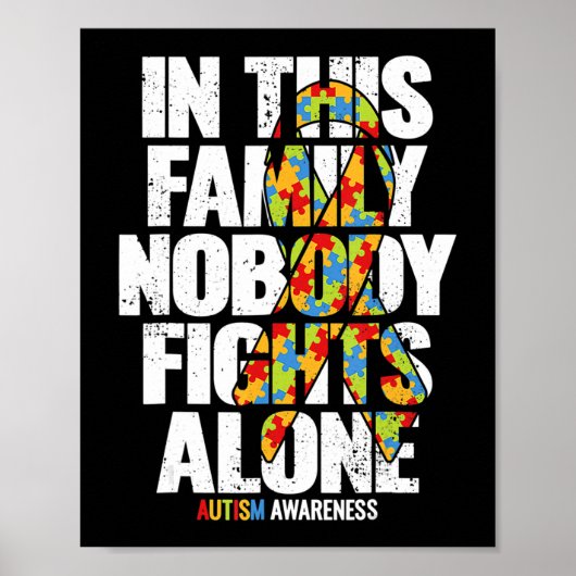 Autism Awareness Shirt Family Support Ma Autism A Poster (Voorkant)