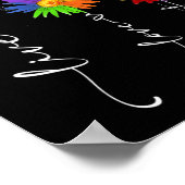 Autism Awareness Shirt Live Love Accept Autism Flo Poster (Hoek)