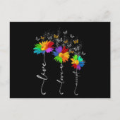 Autism Awareness Shirt Live Love Accepteer Autism  Briefkaart (Voorkant)