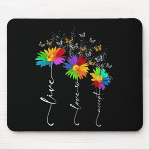 Autism Awareness Shirt Live Love Accepteer Autism Muismat