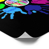 Autism Awareness Sign Language Hand Puzzle Support Poster (Hoek)