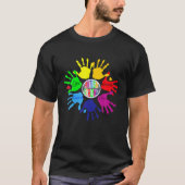 Autism Awareness Sign Language Hand Puzzle Support T-shirt (Voorkant)