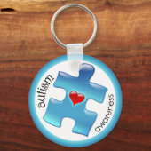 Autism Awareness Sleutelhanger - Blue (Voorkant)
