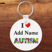 Autism Awareness Sleutelhanger I Love Customize (Voorkant)