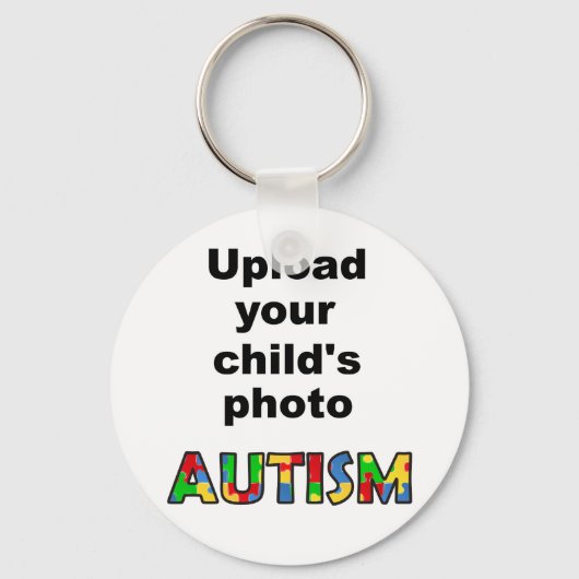 Autism Awareness Sleutelhanger I Love Customize (Voorkant)