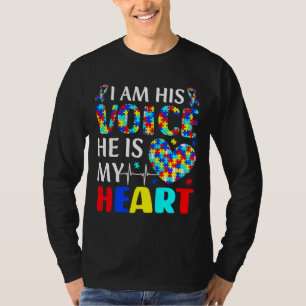 Autism Awareness Son boys Kinder ik ben zijn stem T-shirt