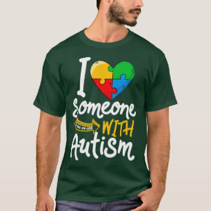 Autism Awareness Son in law Funny I Love Iemand W T-shirt